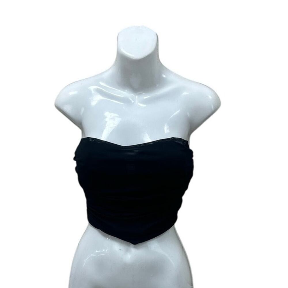 Princess Polly Black Strapless Top size 2